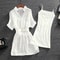 Luxury Chiffon Two Piece Dress for Women, Elegant Summer Party Outfit, Loose Tulle Evening Dress Prom White Transparent