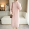 Autumn Winter Warm Korean Turtleneck Long Sleeve Bottoming Knitted Dresses Straight Sweater Dresses 7