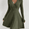 Slim Fit V Neck Long Sleeve Knit Dress For Women Autumn Winter Bodycon Sweater Midi Casual Solid Co 3