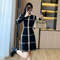 Autumn Temperament Retro, Knitted Sweater Black Bottom Skirt Winter, Autumn Dress Is Thin Casual Warm Fashion