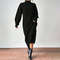Women Autumn Winter Slouchy Solid Knit Turtleneck Long Sweater Dress Loose Knit Dress Ankle Length  3