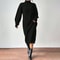 Women Autumn Winter Slouchy Solid Knit Turtleneck Long Sweater Dress Loose Knit Dress Ankle Length 3