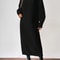 Women Autumn Winter Slouchy Solid Knit Turtleneck Long Sweater Dress Loose Knit Dress Ankle Length 5