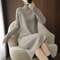 Winter Loose Woman Robe Long Vintage Dresses, Casual Aesthetic Maxi Sweater Dress for Women, Knitted Bodycon Korean