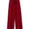 Cashmere Straight Pants Autumn Winter, Thin Version Office Women's Pants, Knitted Warm Lounge Trousers Curled Hem