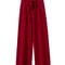 Cashmere Straight Pants Autumn Winter, Thin Version Office Women's Pants, Knitted Warm Lounge Trousers Curled Hem