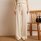 Cashmere Straight Pants Autumn Winter, Thin Version Office Women's Pants, Knitted Warm Lounge Trousers Curled Hem
