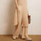 Cashmere Straight Pants Autumn Winter, Thin Version Office Women's Pants, Knitted Warm Lounge Trousers Curled Hem