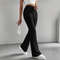 Fashion Elegant Versatile Slim Pants, Casual Knitted Elastic Waist Solid Color Sports Pants for Women Autumn Winter