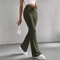 Fashion Elegant Versatile Slim Pants, Casual Knitted Elastic Waist Solid Color Sports Pants for Women Autumn Winter