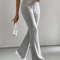 Fashion Elegant Versatile Slim Pants, Casual Knitted Elastic Waist Solid Color Sports Pants for Women Autumn Winter