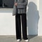 High Waist Straight Pants Casual, Pants Autumn and Winter Knit Sweater, Wide Legs Women Wear Loose Mop Slim