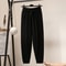 Women Autumn and Winter New Loose Pants, Fried Dough Twists Knitted Wide Leg Pants, Thickened Woolen Harun Radish Pant