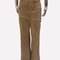 Luxury Designer European Clothes Spring Double Waisted Long Khaki Stretchy Suede Faux Leather Pants 0