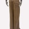Luxury Designer European Clothes Spring Double Waisted Long Khaki Stretchy Suede Faux Leather Pants 1