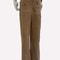 Luxury Designer European Clothes Spring Double Waisted Long Khaki Stretchy Suede Faux Leather Pants 2