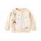 Cartoon Rabbit Cotton Knitted Soft Pullover, Autumn Baby Girls Sweaters, Toddler Girls Knitwear Stretch Embroidery Tops