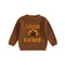 Baby Thanksgiving Sweater, Cozy Fall Long Sleeve Knit Top with Turkey Embroidery and Crewneck Design for Infants