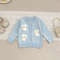 Soft Cotton Infant Jacket 0-2Y Baby Knitwear, Autumn Winter Baby Knit Cardigan, Korean Style Rabbit Sweater