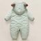 Thickened Fleece Lined Double Layer Hooded Romper 0-2Y Winter Warm Kids Snowsuit with Bear Ears, Toddler Baby Girl Boy