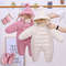 Plus Velvet Hooded Newborn Baby Jumpsuit Warm Snowsuit for Baby Boys, Toddler Snow Suit Baby Girl Cotton Overalls Romper