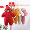 Plus Velvet Hooded Newborn Baby Jumpsuit Warm Snowsuit for Baby Boys, Toddler Snow Suit Baby Girl Cotton Overalls Romper