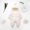 Plus Velvet Hooded Newborn Baby Jumpsuit Warm Snowsuit for Baby Boys, Toddler Snow Suit Baby Girl Cotton Overalls Romper