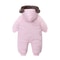 New Style Newborn Baby Boys Girls Fleece Lined Warm Jumpsuit, Hooded Bear Ear Winter Romper Snowsuit Infant Outerwear