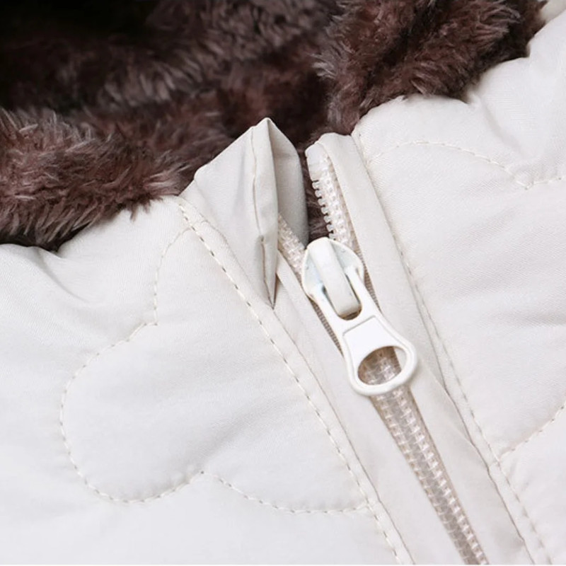 New Style Newborn Baby Boys Girls Fleece Lined Warm Jumpsuit, Hooded Bear Ear Winter Romper Snowsuit Infant Outerwear