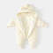 Warm Fur Lining Winter Baby Outwear Clothing Toddler Girl Boy Rompers Cartoon Bear Infant Jumpsuit Waterproof Snowsuit