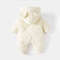 Warm Fur Lining Winter Baby Outwear Clothing Toddler Girl Boy Rompers Cartoon Bear Infant Jumpsuit Waterproof Snowsuit