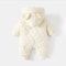 Warm Fur Lining Winter Baby Outwear Clothing Toddler Girl Boy Rompers Cartoon Bear Infant Jumpsuit Waterproof Snowsuit