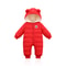 Cartoon Hooded Snowsuit New born Plus Velvet Baby Costume Winter Cotton Overalls Rompers for Toddler Boy Girl