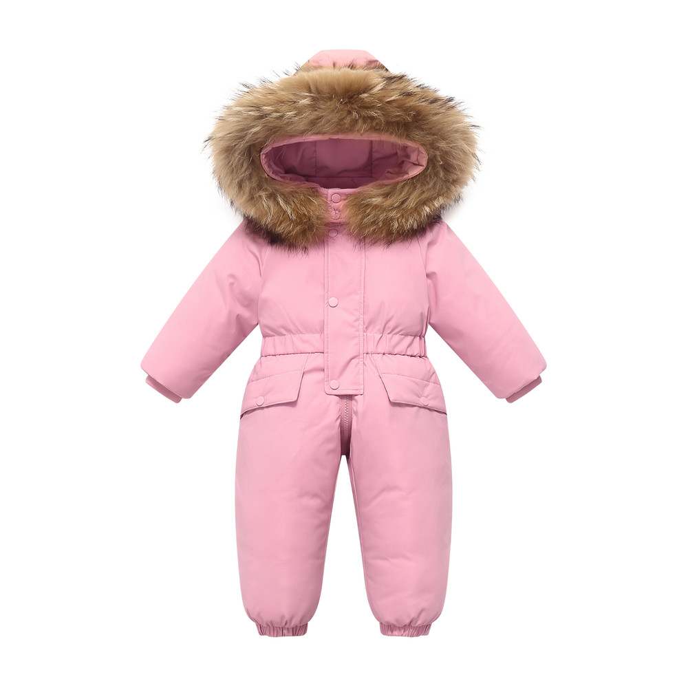 Winter Snow Overalls Clothes Snowsuit Duck Down Jacket Kids Girl Coat Park Infant Boy Jumpsuit Baby 2
