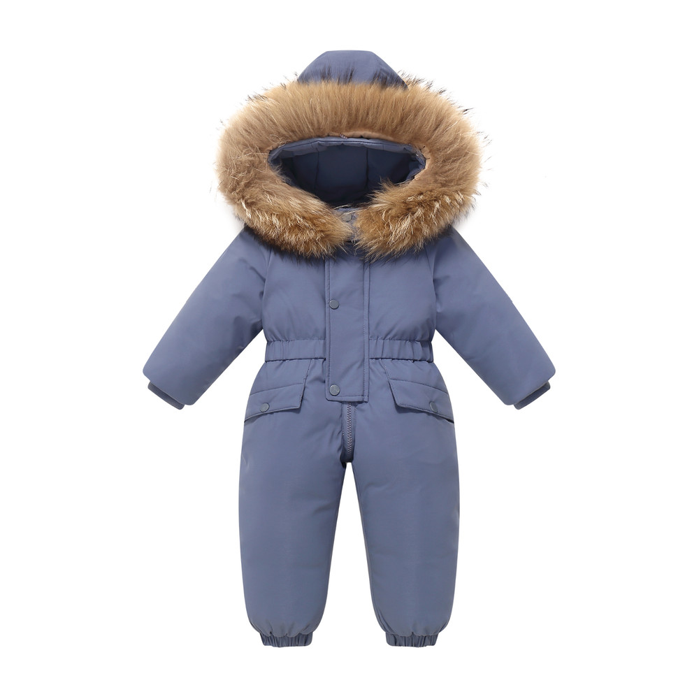 Winter Snow Overalls Clothes Snowsuit Duck Down Jacket Kids Girl Coat Park Infant Boy Jumpsuit Baby 4