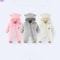 Infant Baby Girls Boy Winter Fleece Thickened Onesie 0-12M Newborn Baby Romper Bear Ear Hooded Jumpsuit with Pocket