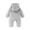Infant Baby Girls Boy Winter Fleece Thickened Onesie 0-12M Newborn Baby Romper Bear Ear Hooded Jumpsuit with Pocket