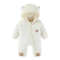 Infant Baby Girls Boy Winter Fleece Thickened Onesie 0-12M Newborn Baby Romper Bear Ear Hooded Jumpsuit with Pocket