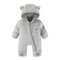 Infant Baby Girls Boy Winter Fleece Thickened Onesie 0-12M Newborn Baby Romper Bear Ear Hooded Jumpsuit with Pocket