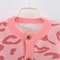 Toddler Baby Knitted Romper Girls Bodysuit Pink Leopard Print Long Sleeve Cute Autumn Baby Clothes Jumpsuit Newborn Gift