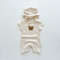 New In Summer Baby Girls Boys Short Sleeve Waffle Bear Patch Infant Newborn Jumpsuits Cotton Romper Gift Hat Ear