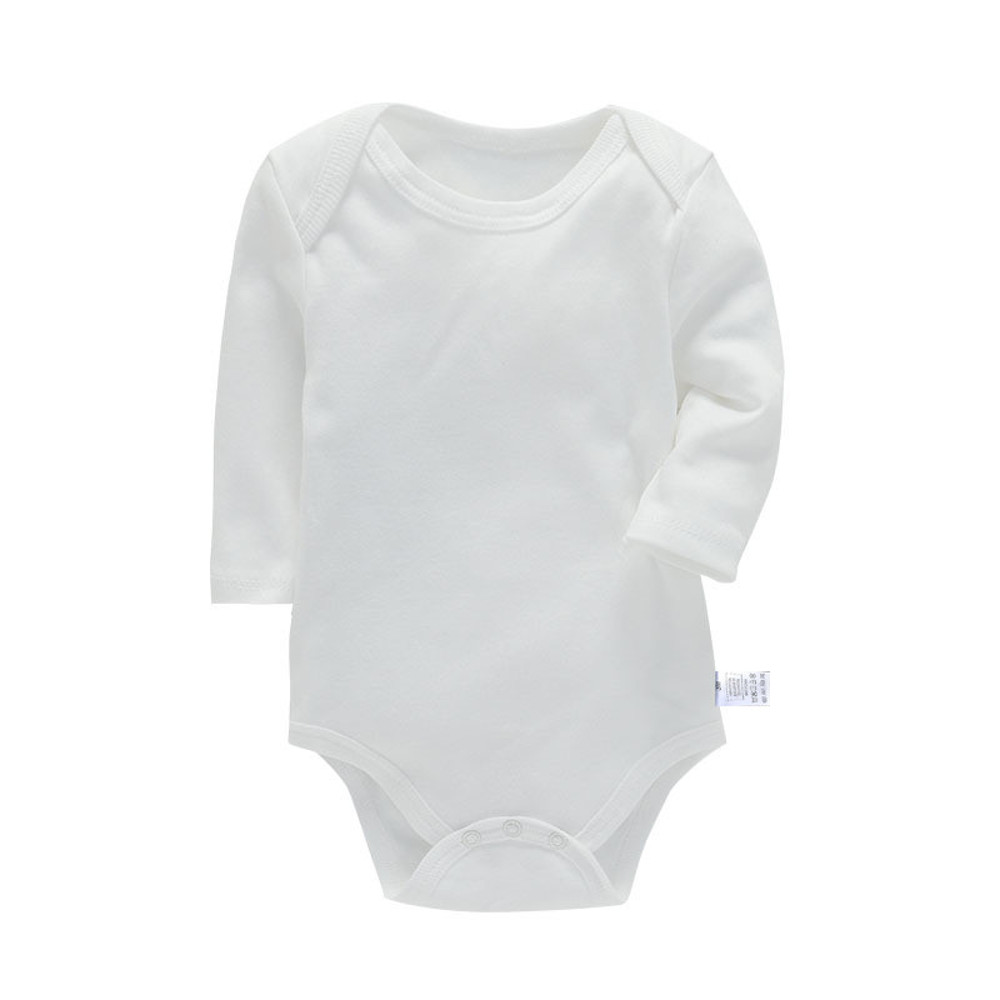 Solid Cotton Bodysuit For Newborns Four Season Long Sleeve Infant Baby Girls Boys Jumpsuit Romper Soft Breathable Fit