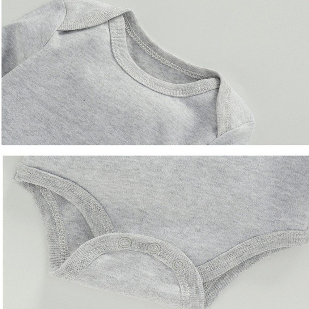 Solid Cotton Bodysuit For Newborns Four Season Long Sleeve Infant Baby Girls Boys Jumpsuit Romper Soft Breathable Fit