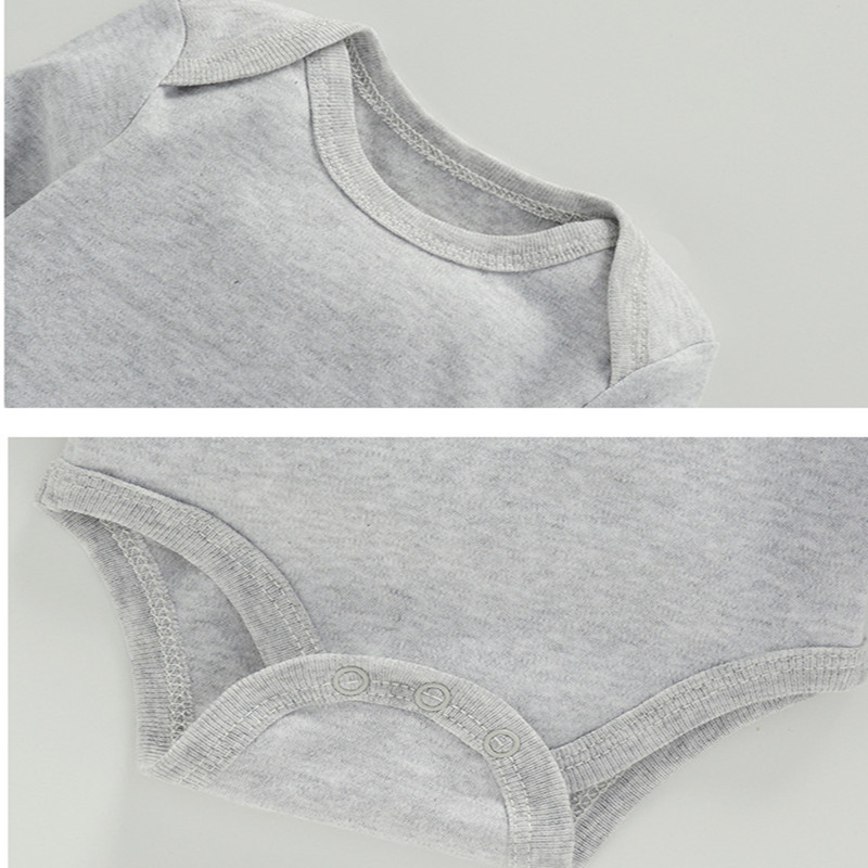 Solid Cotton Bodysuit For Newborns Four Season Long Sleeve Infant Baby Girls Boys Jumpsuit Romper Soft Breathable Fit