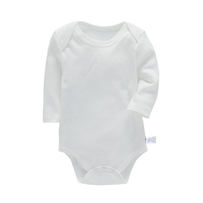 Solid Cotton Bodysuit For Newborns Four Season Long Sleeve Infant Baby Girls Boys Jumpsuit Romper Soft Breathable Fit