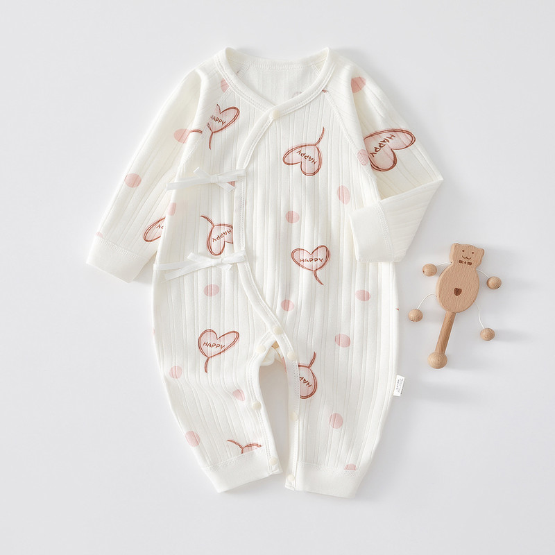 4 Season Long Sleeve Onesie Newborn Baby Clothes Seamless Cotton Romper 0-12M, Stretchy Cozy Infant Jumpsuit