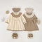 Knitted long sleeved dress for baby girls 0-3 years old new autumn baby clothing lace princess party dress