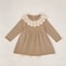 Knitted long sleeved dress for baby girls 0-3 years old new autumn baby clothing lace princess party dress
