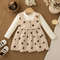 Autumn New Baby Girl Dress Cute Polka Dot Well Long Sleeve, Imitation 2 Pieces Dress Girls Daily Casual Wear