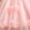 Summer Wedding Party Dress for Baby Floral Decoration Sleeveless Mesh Dress Korean Style Pink Princess Baby Girl Gown